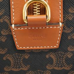 Celine handbag Triomphe leather brown black ladies