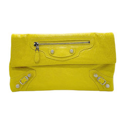 BALENCIAGA Clutch Bag Giant Envelope Leather Yellow Men's Women's 282011 z1039