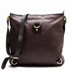 GUCCI Shoulder Bag Guccissima Leather Dark Brown Light Gold Men's Women's 131326 w0321a