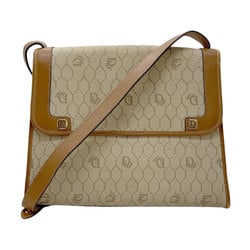 Christian Dior Shoulder Bag Canvas Leather Brown Women's z0860