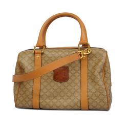Celine handbag macadam leather brown beige ladies