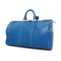 Louis Vuitton Boston Bag Epi Keepall 45 M42975 Toledo Blue Men's Women's