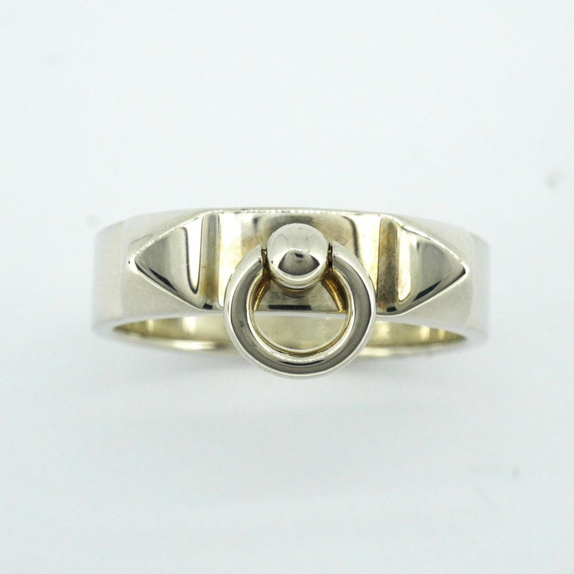 Hermes Ring Collier de Chien 925 Silver Women's