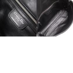 Christian Dior Shoulder Bag Leather Black Silver Women's W0267G