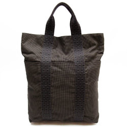 Hermes HERMES handbag tote bag Air Line canvas dark grey men's women's w0334a