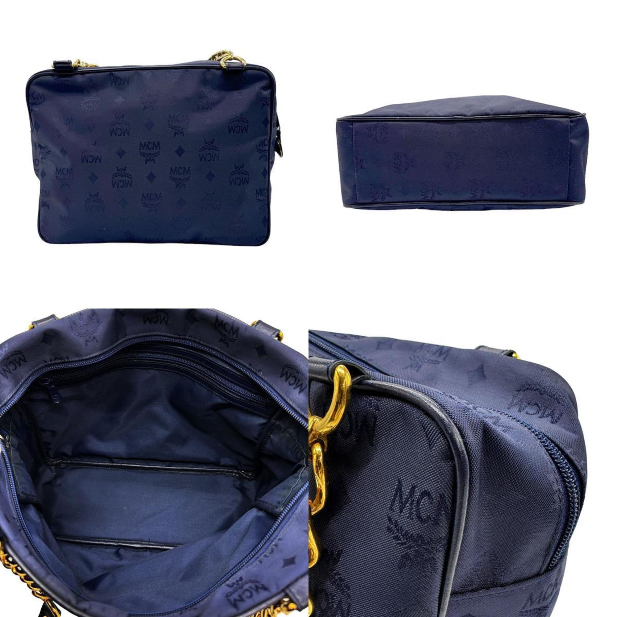 MCM Shoulder Bag Nylon Navy Women's z0861