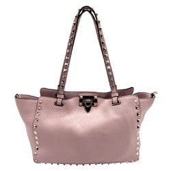Valentino Garavani Shoulder Bag Handbag Rockstud Leather Pink Women's z1085