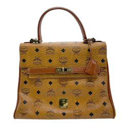 MCM handbag leather brown ladies z0973