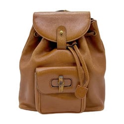 GUCCI Bamboo Leather Backpack Brown Women's z0940