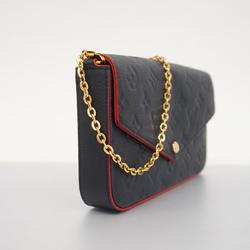 Louis Vuitton Shoulder Bag Monogram Empreinte Pochette Felicie M64099 Marine Rouge Ladies