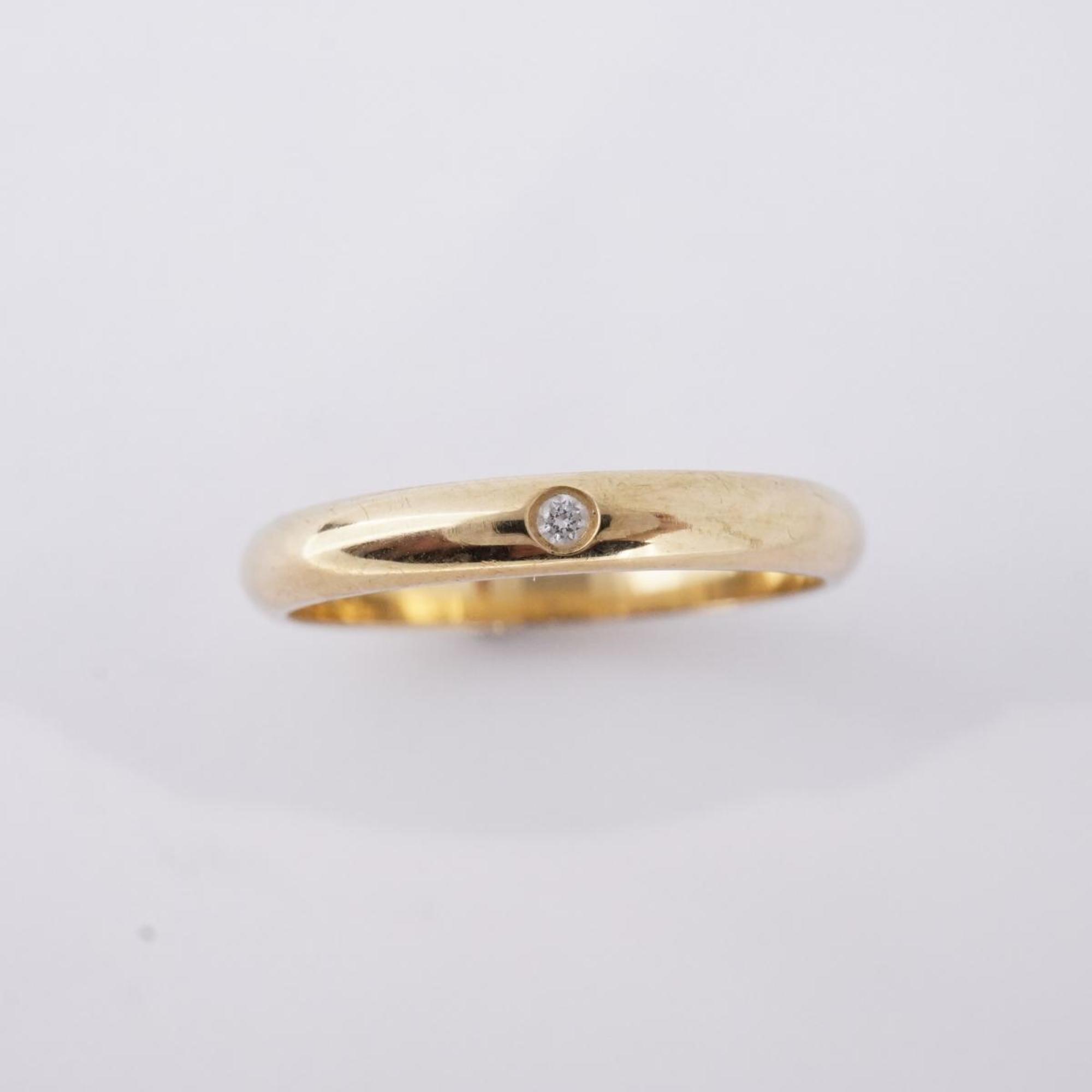 Cartier Ring Classic Wedding 1PD K18YG Yellow Gold Ladies