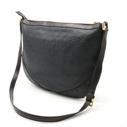GUCCI Guccissima Shoulder Bag Leather Black 145991