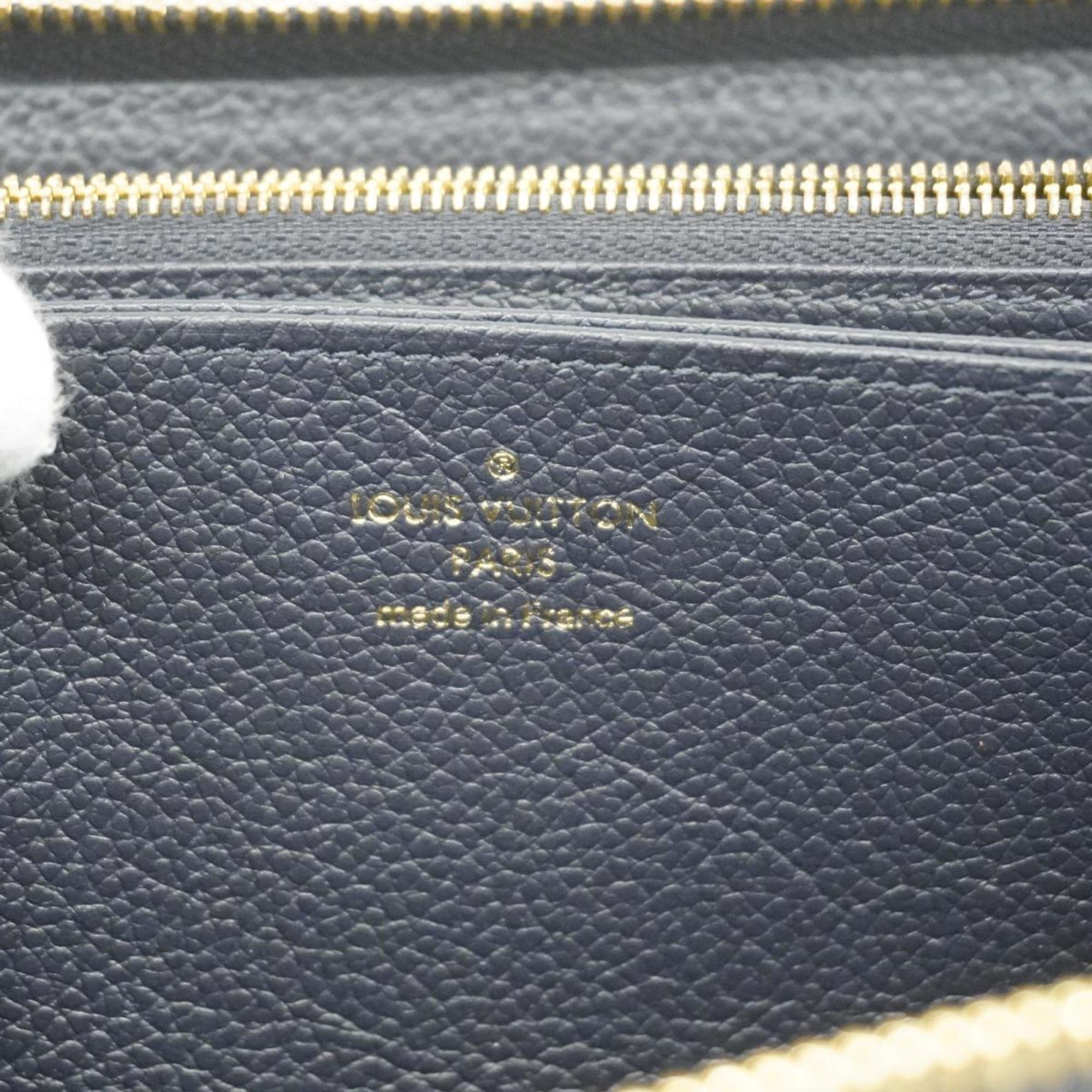 Louis Vuitton Long Wallet Monogram Empreinte Zippy M62121 Marine Rouge Ladies