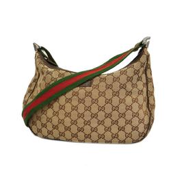 Gucci Shoulder Bag GG Canvas 122790 Brown Beige Women's