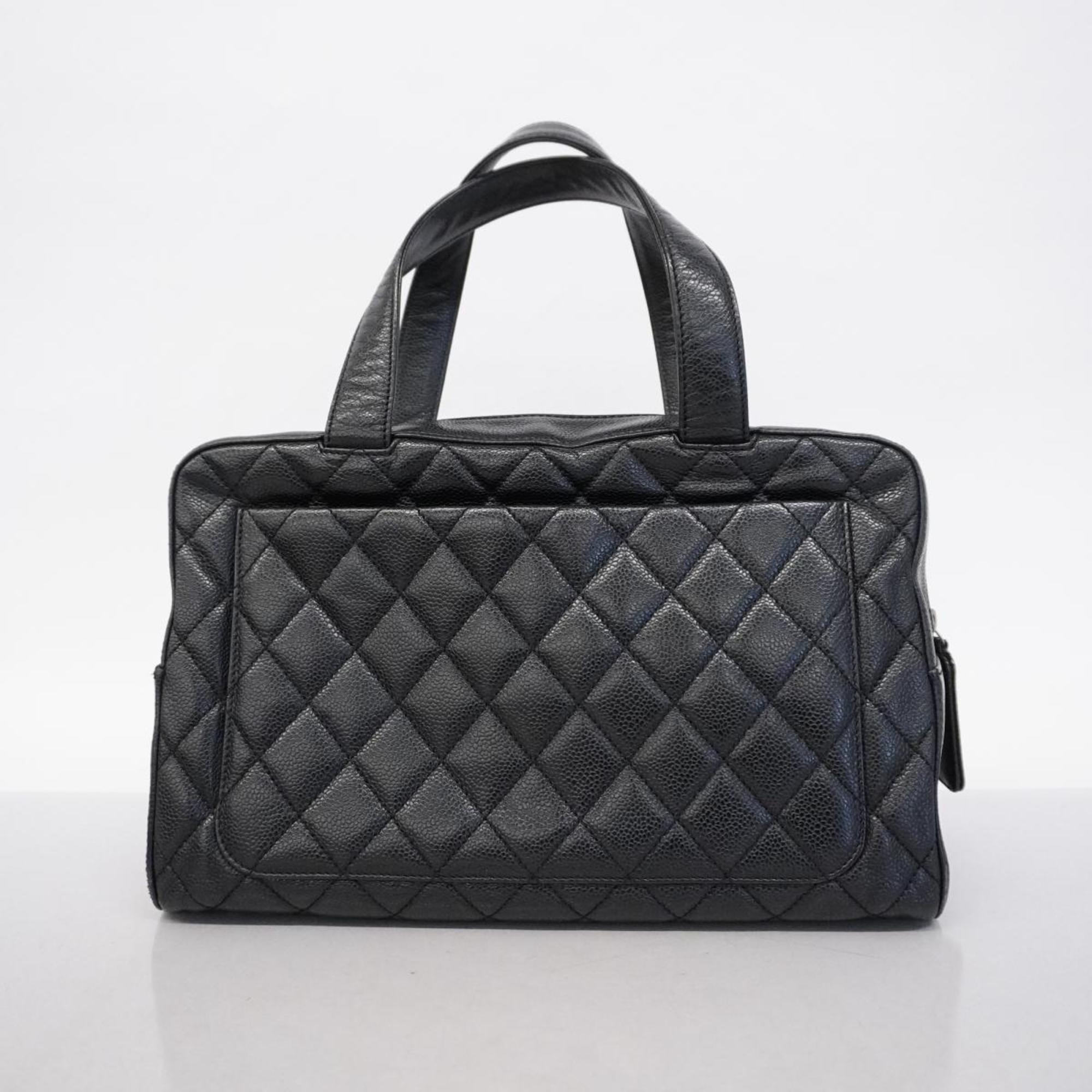 Chanel handbag Matelasse caviar skin black ladies