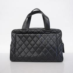 Chanel handbag Matelasse caviar skin black ladies
