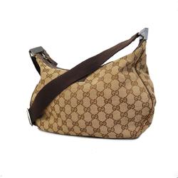 Gucci Shoulder Bag GG Canvas 122790 Brown Women's