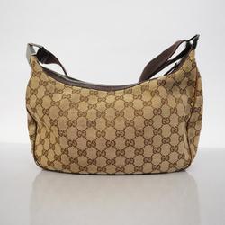 Gucci Shoulder Bag GG Canvas 122790 Brown Women's
