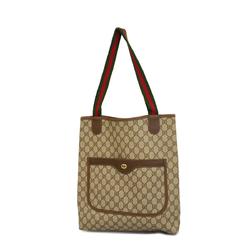 Gucci Tote Bag GG Supreme Sherry Line 40 02 003 Leather Brown Women's
