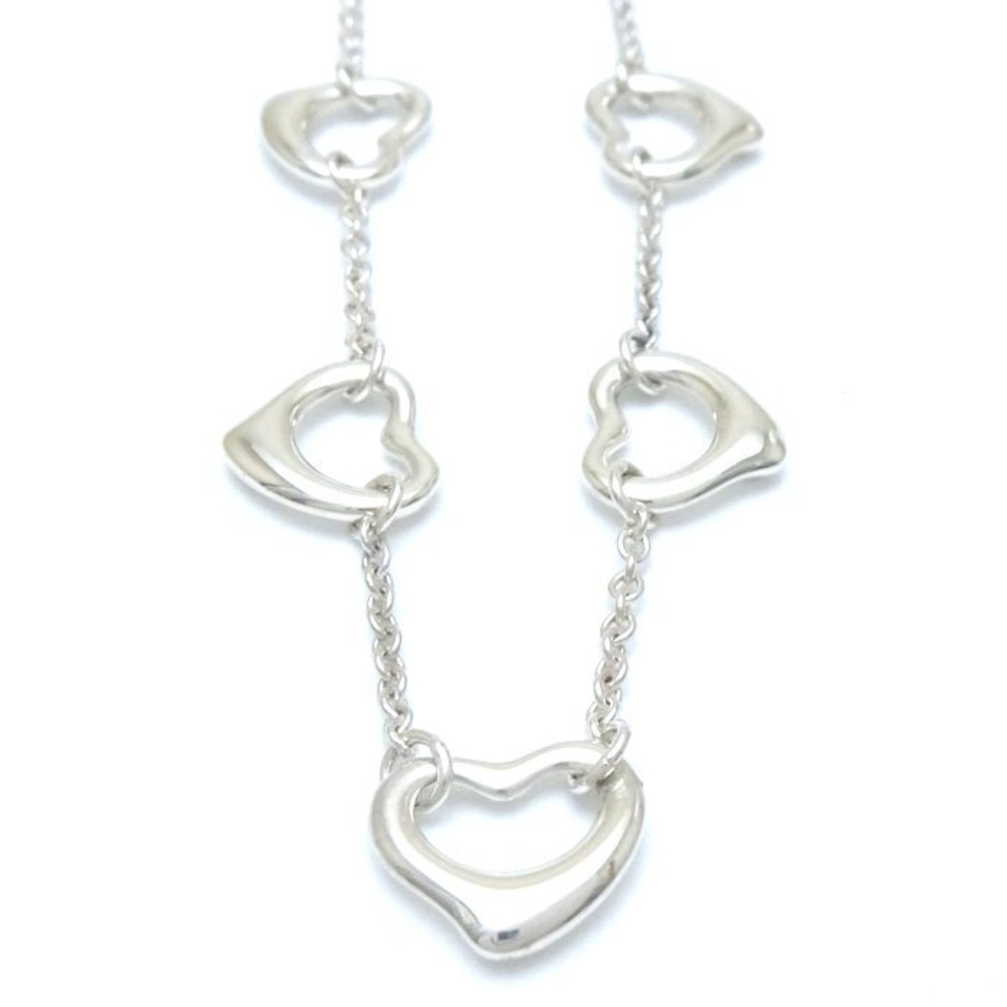 TIFFANY&Co. Tiffany Heart Necklace 5 Motifs Elsa Peretti Silver 925 291835