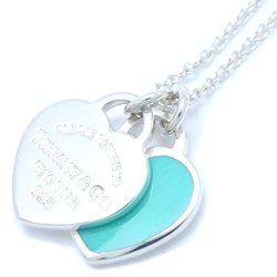 TIFFANY&Co. Tiffany Return to Double Heart Tag Necklace Blue Silver 925 291817