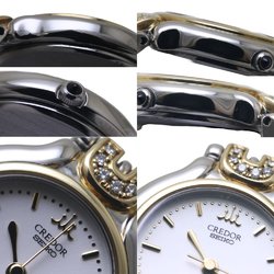 SEIKO Credor GSAS990 4J81-0A90 Stainless Steel x Yellow Gold Ladies 130138 Watch