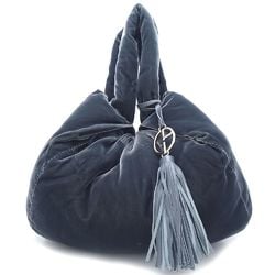 GIORGIO ARMANI Tote bag, velour, grey, 351228