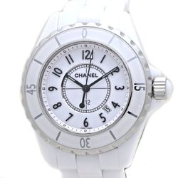 CHANEL J12 H0968 Late Model White Ceramic x Stainless Steel Ladies 39446 ☆ Wristwatch