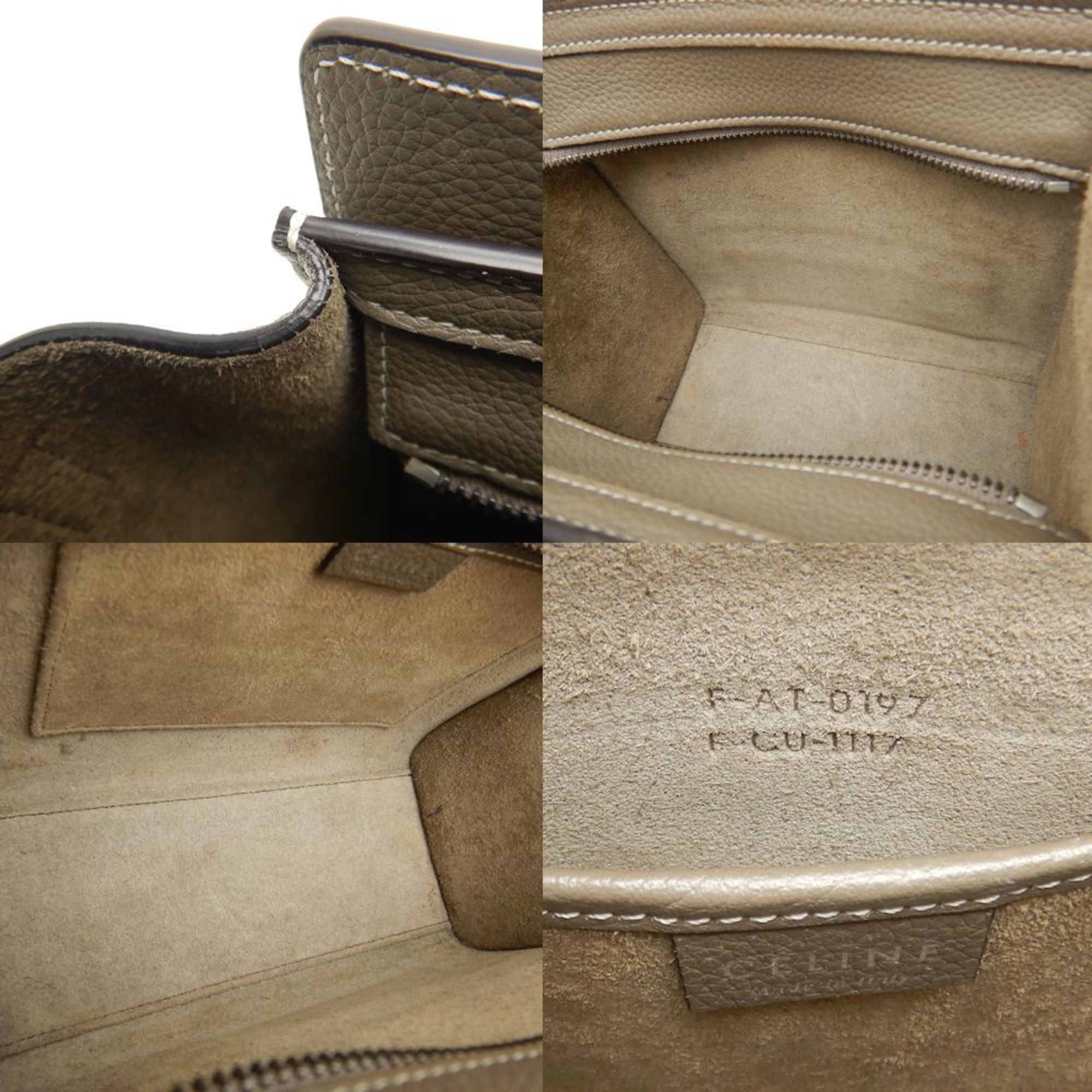 CELINE Luggage Nano 18924DRU.09SO Handbag in drummed calfskin, slim fit 251727
