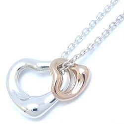 TIFFANY&Co. Tiffany Double Heart Necklace Extra Elsa Petite Silver 925xK18RG Rose Gold 291810 Red
