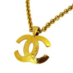 Chanel Necklace Coco Mark Matelasse GP Plated Gold 94P Women's