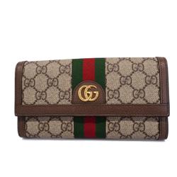 Gucci Ophidia Long Wallet 523153 Leather Brown Men's Women's