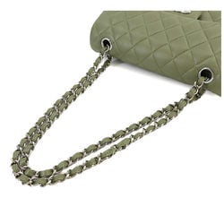 CHANEL Matelasse 23 Chain Shoulder Bag Leather Moss Green A01113 Silver Hardware