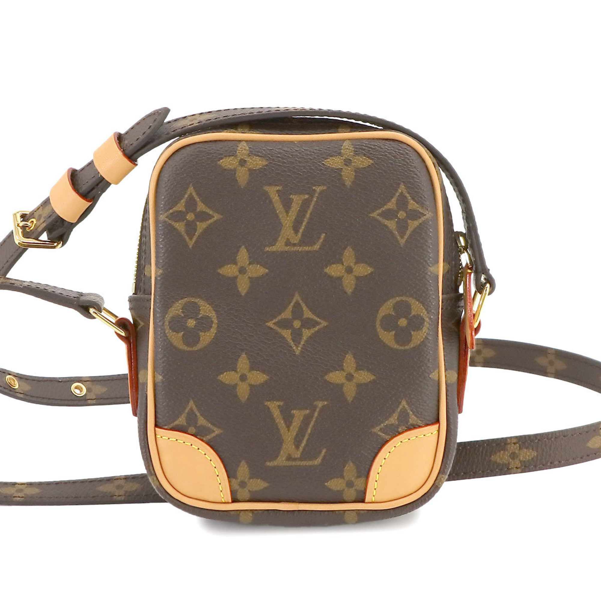 Louis Vuitton LOUIS VUITTON Monogram Game On Paname Shoulder Bag Brown RFID M57450
