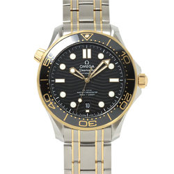 OMEGA Seamaster Diver 300M Coaxial Master Chronometer Combi 210 20 42 01 002 Men's Watch Date Black K18YG Automatic