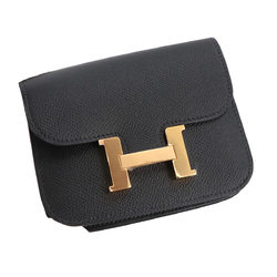 Hermes HERMES Constance Bi-fold Wallet Epson Black Z Stamp Gold Metal Fittings Slim