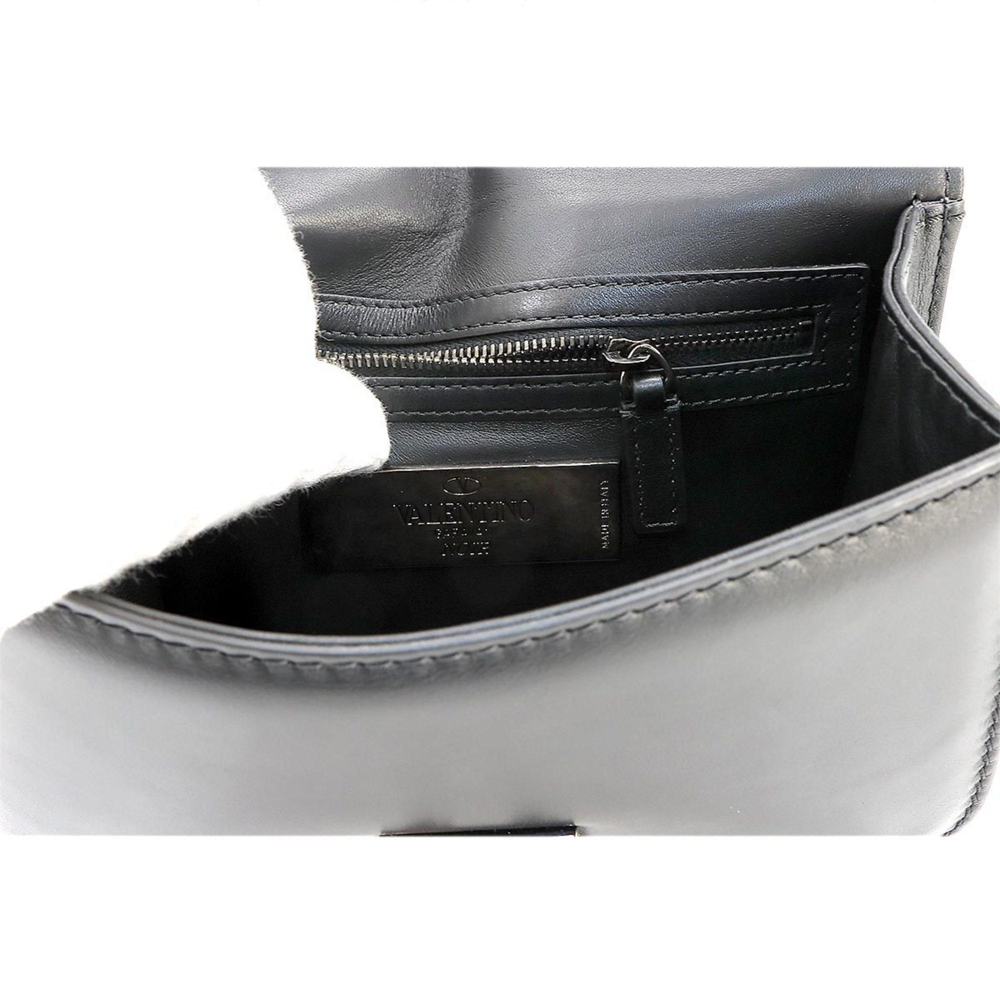 Valentino Garavani Glam Rock Small Shoulder Bag Leather Black
