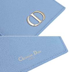 Christian Dior 30 Montaigne Business Card Holder/Card Case Leather Blue S2098OBAE