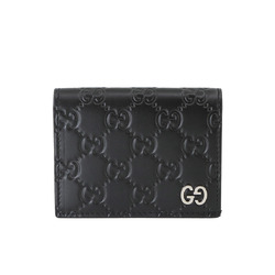 GUCCI Guccissima Compact Wallet Bi-fold Leather Black 522869