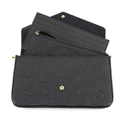 Louis Vuitton Monogram Empreinte Pochette Felice Chain Wallet Leather Noir M64064 RFID