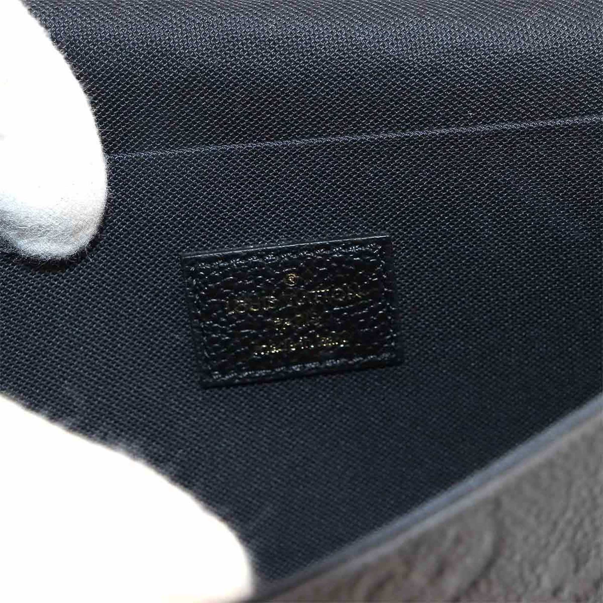 Louis Vuitton Monogram Empreinte Pochette Felice Chain Wallet Leather Noir M64064 RFID
