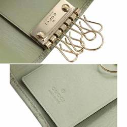 GUCCI Guccissima 6-ring key case Leather Light Green 138093 Gold hardware Key Case