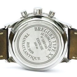 Polished BREGUET Transatlantique Type XX Steel Automatic Watch 3820 BF571300