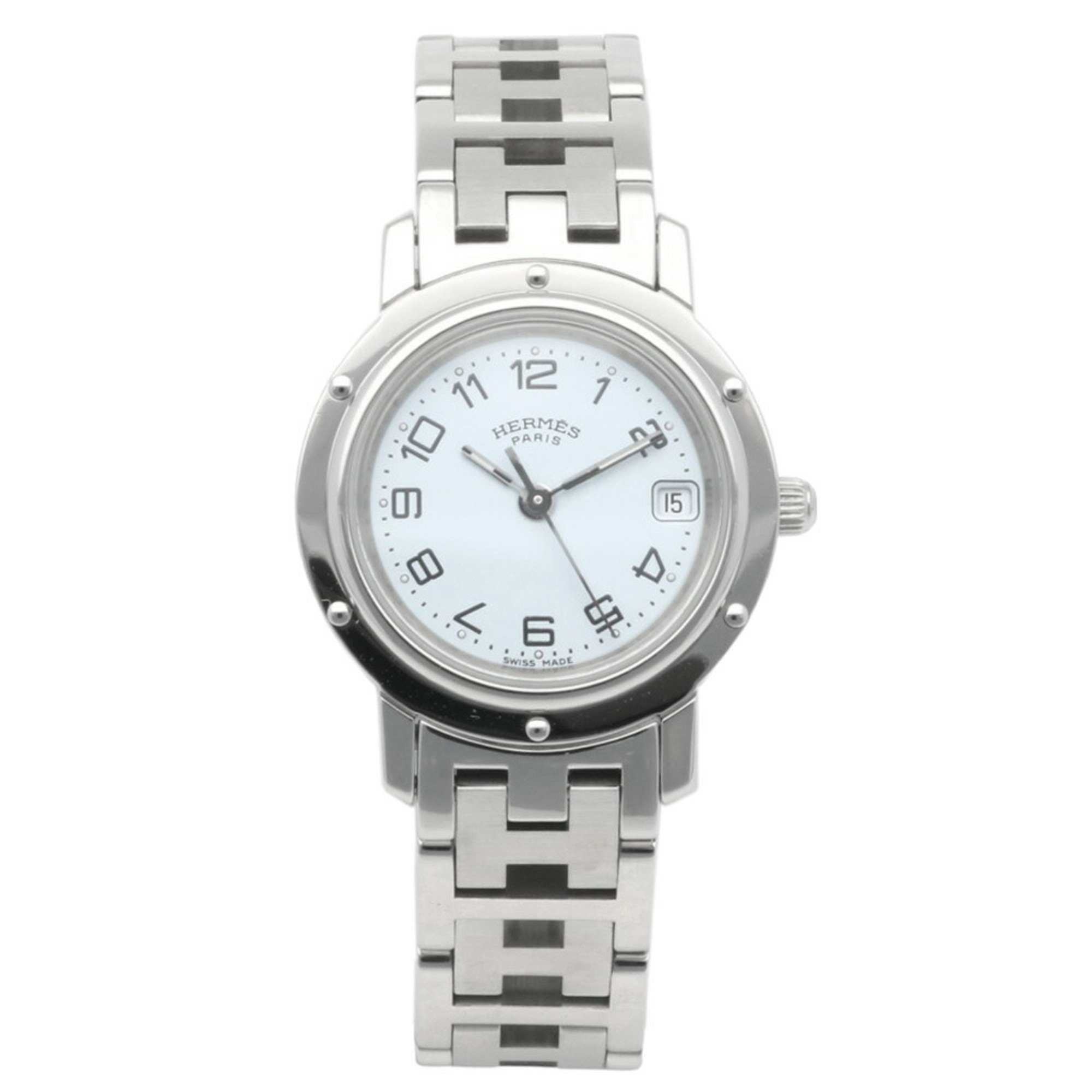 Hermes Clipper Watch Stainless Steel CL4.210 Quartz Ladies HERMES Non-Waterproof Reason