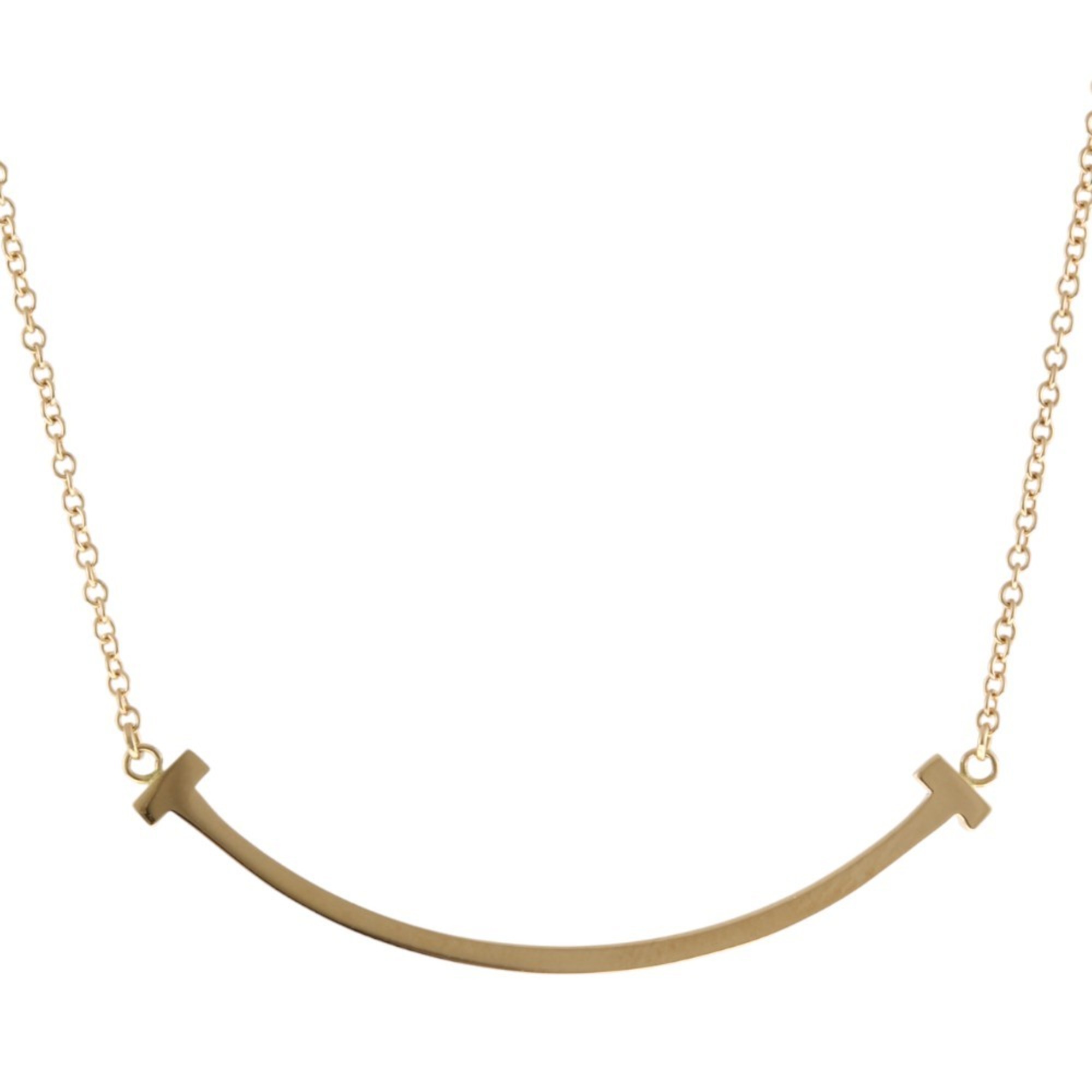 Tiffany T Smile Necklace 18K Gold Women's TIFFANY&Co.