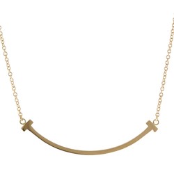 Tiffany T Smile Necklace 18K Gold Women's TIFFANY&Co.