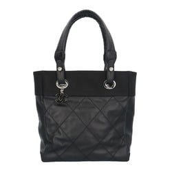 CHANEL Paris Biarritz PM Handbag Chanel PVC A34208 Black Women's