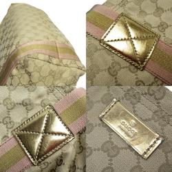 GUCCI handbag tote bag GG canvas beige pink ladies 189669 w0261a