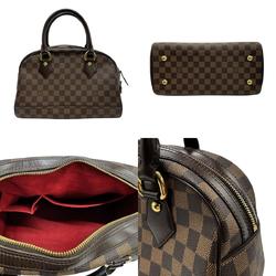 Louis Vuitton LOUIS VUITTON Handbag Damier Duomo Canvas Brown N60008 z0954