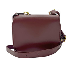 CARTIER Shoulder Bag Must Line Leather Bordeaux Women's z0915